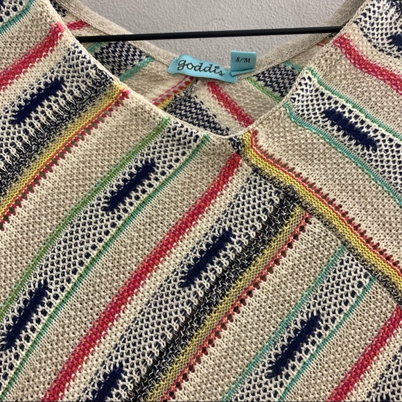 GODDIS Multicolored Boho Hippie Festival Oversized Fringe Shawl Poncho S/M - Picture 4 of 10